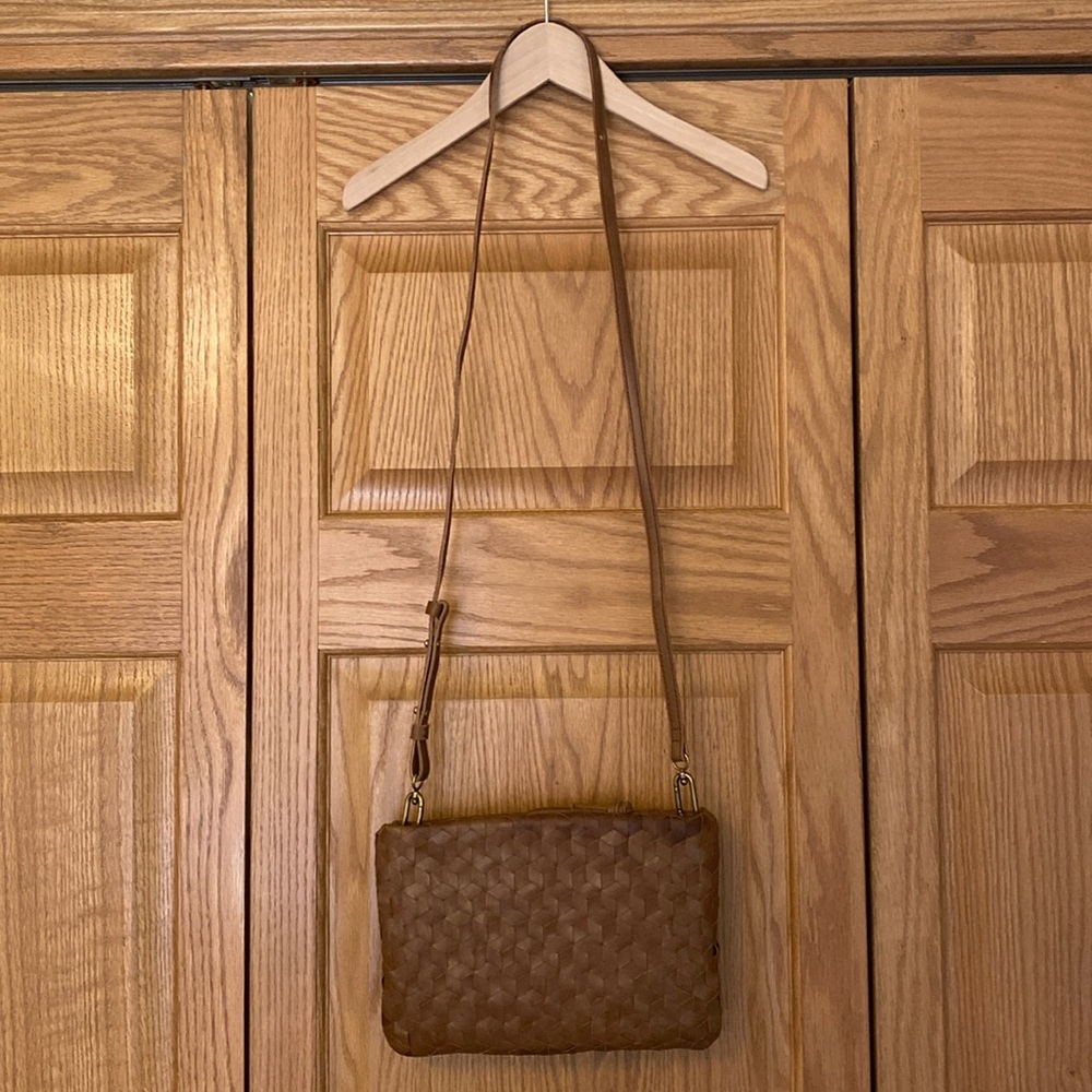 Madewell the puff woven crossbody bag